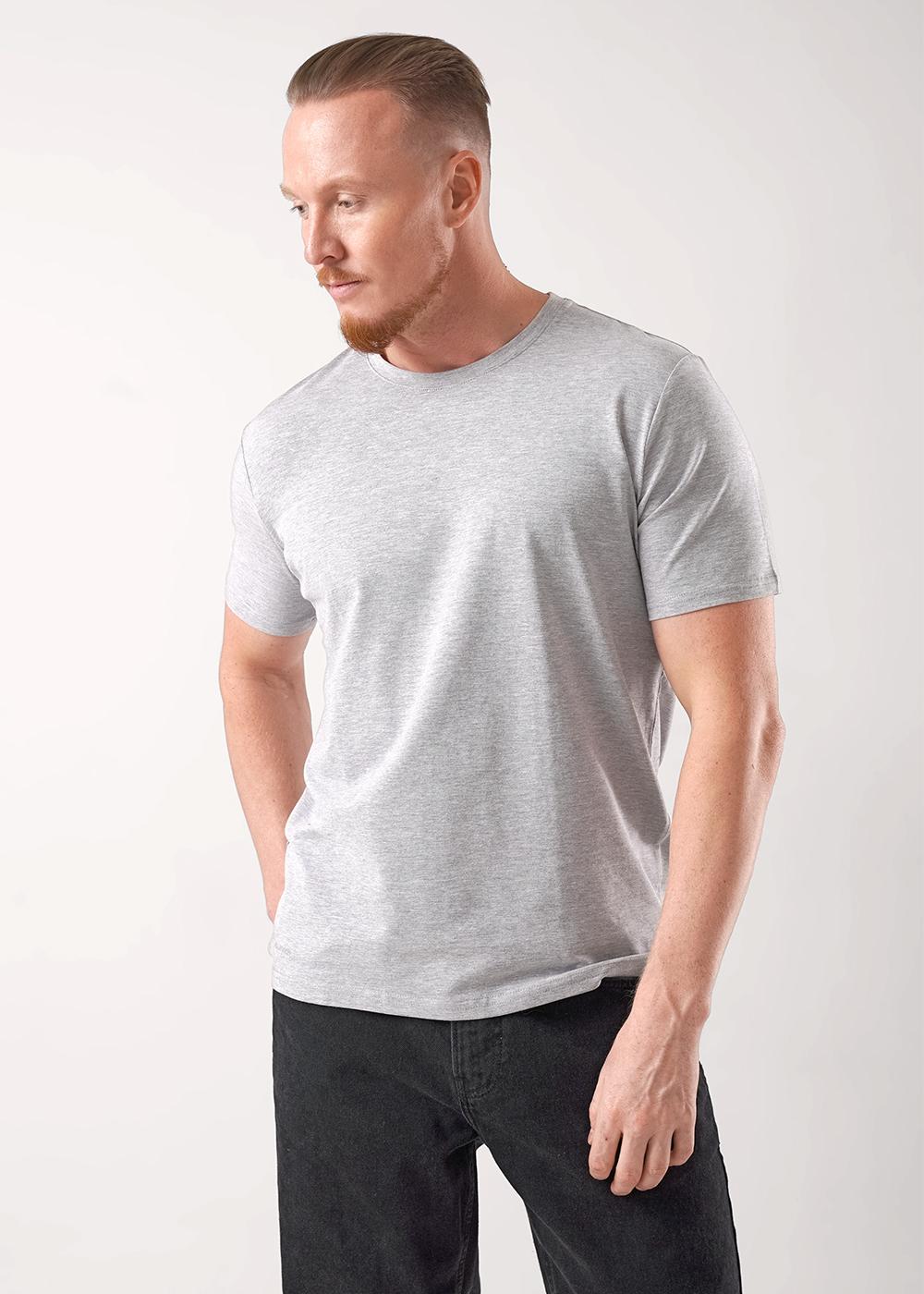 CLE 600309г Футболка мужская 600309г меланж серый