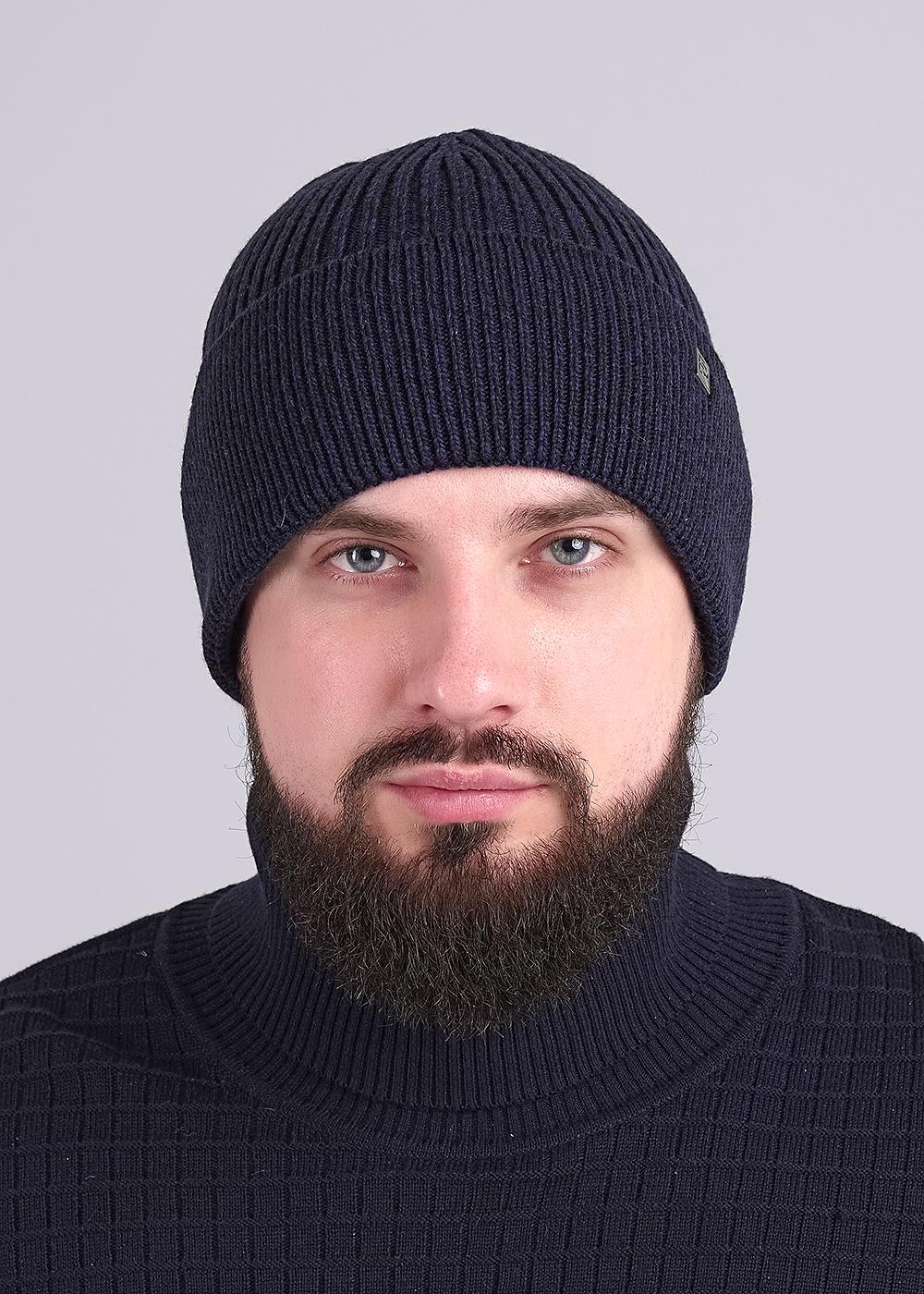 CLE 433793шв Шапка мужская 433793шв т.синий/чёрный
