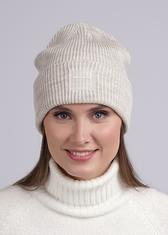 CLE 444173ак Шапка женская 444173ак меланж бежевый