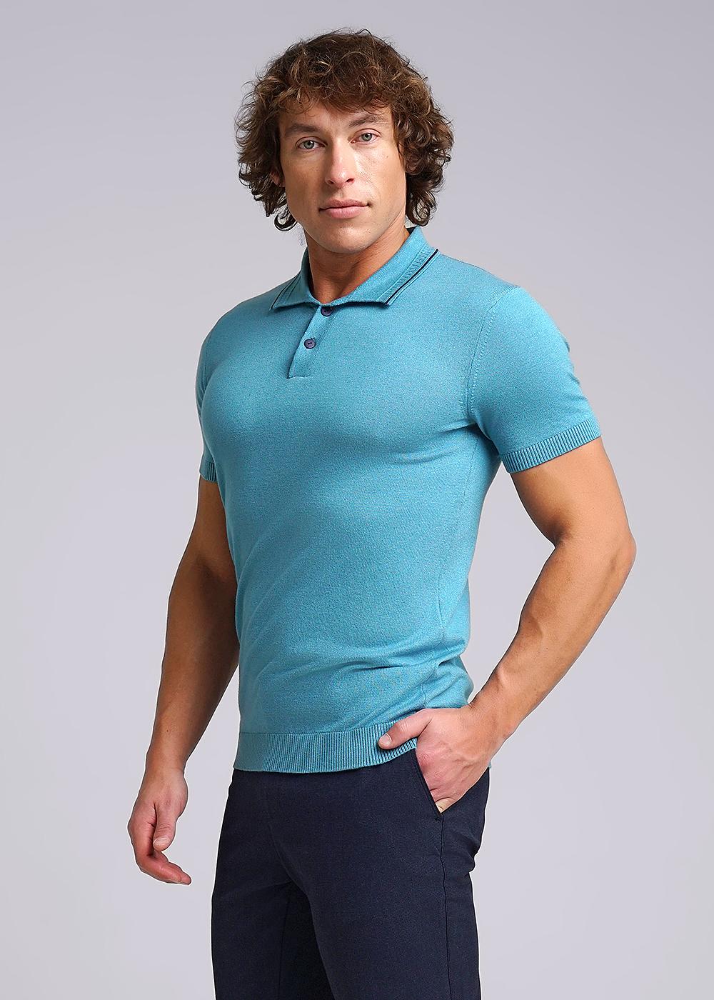 Ст.цена 1449р CLE 644024вн Поло мужское 644024вн бирюзовый
