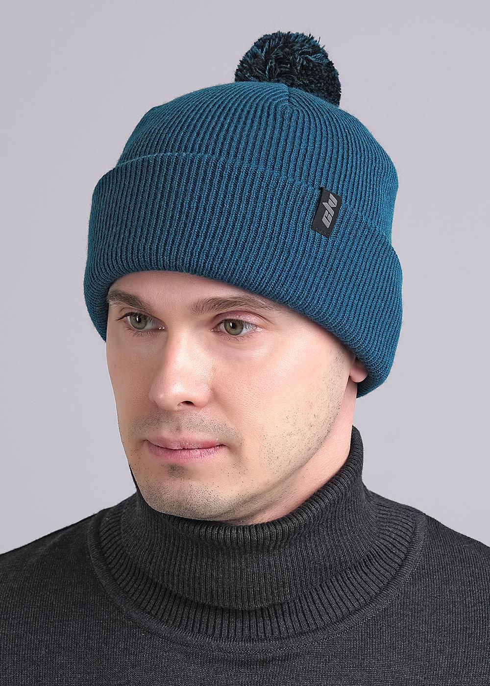 CLE 444155аш Шапка мужская 444155аш т.бирюзовый