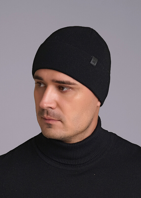 CLE 433979шв флис Шапка мужская 433979шв флис чёрный