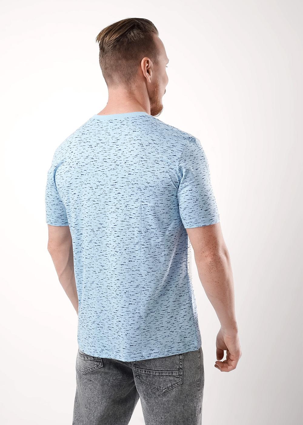 Ст.цена 549р ЭЙС 600311/1кн Футболка мужская 600311/1кн св.голубой/т.синий