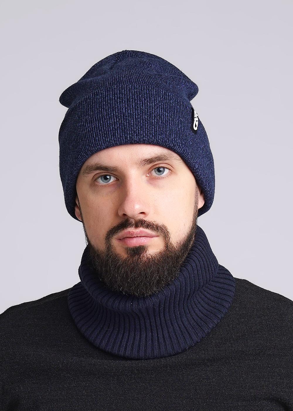 CLE 433922аш Шапка мужская 433922аш т.синий/чёрный