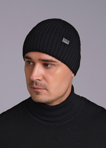 CLE 433973шв флис Шапка мужская 433973шв флис чёрный