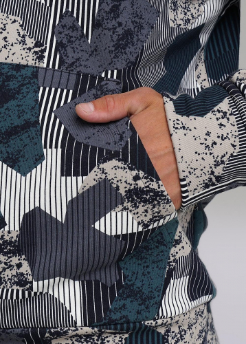Ст.цена 2999р CLE 432267/10тн Худи мужское 432267/10тн т.зелёный/молочный