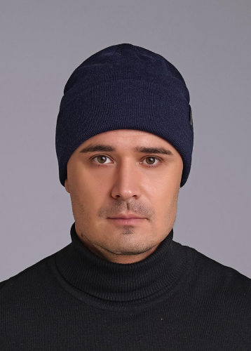 CLE 433922аш Шапка мужская 433922аш т.синий/джинсовый