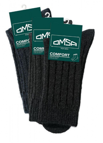 OM COMFORT 307 хл Носки мужские nero melange