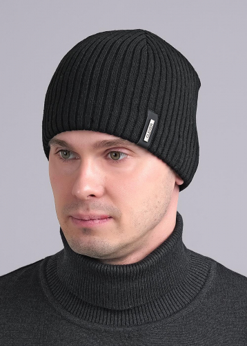 CLE 444170аш флис Шапка мужская 444170аш флис чёрный