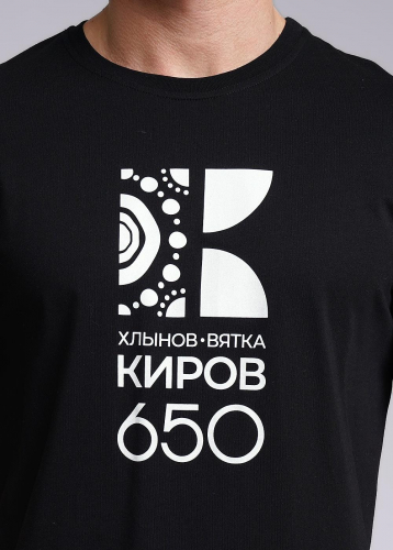 CLE 600351/650кд. Футболка мужская 600351/650кд. чёрный/белый