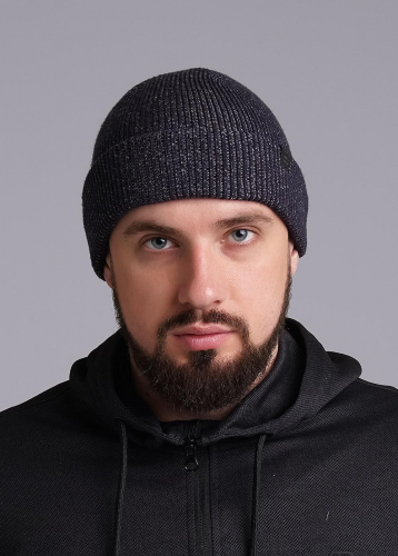 Ст.цена 370р CLE 544034вн Шапка мужская 544034вн т.серый/серый