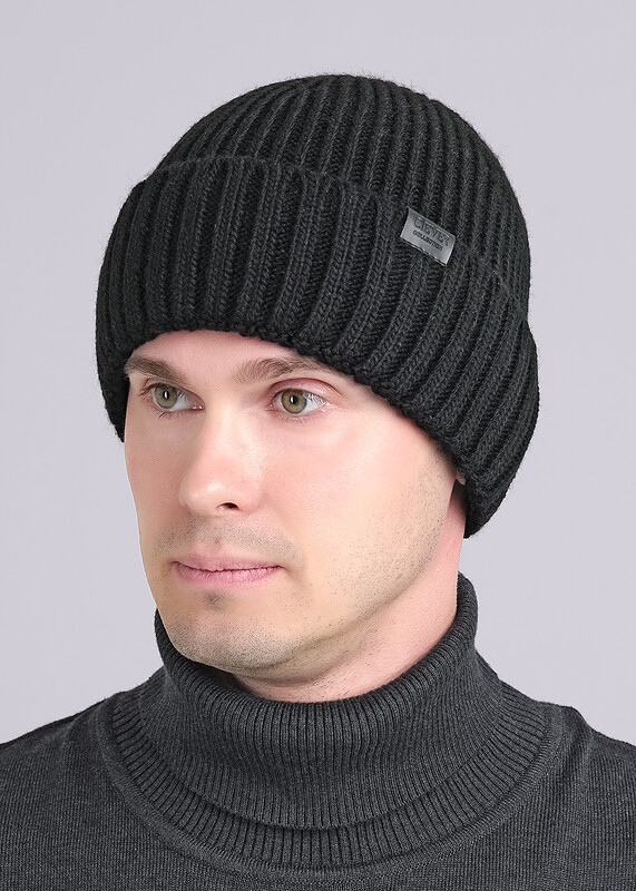 CLE 444161ап флис Шапка мужская 444161ап флис чёрный