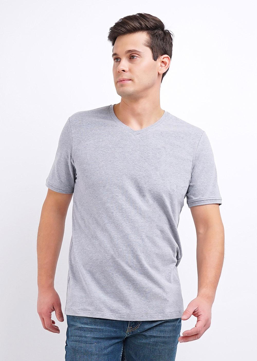 CLE 600431ггп Футболка мужская 600431ггп меланж серый