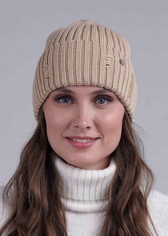CLE 444208ха Шапка женская 444208ха бежевый