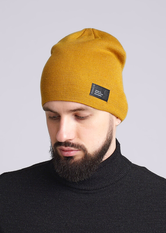 CLE 433902аш Шапка мужская 433902аш горчичный