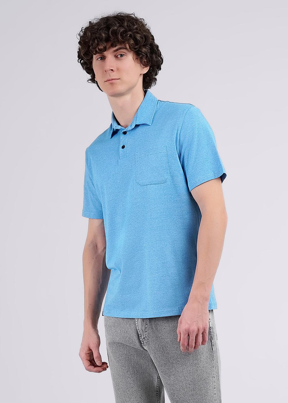 CLE 602213гн maxi Поло мужское 602213гн maxi св.синий/белый