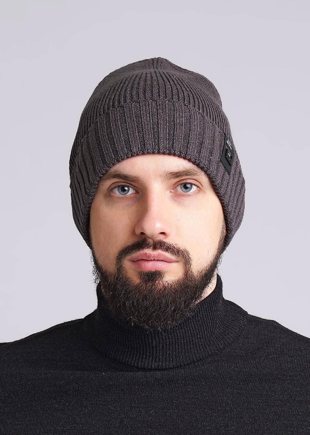 CLE 433875вн Шапка мужская 433875вн т.серый