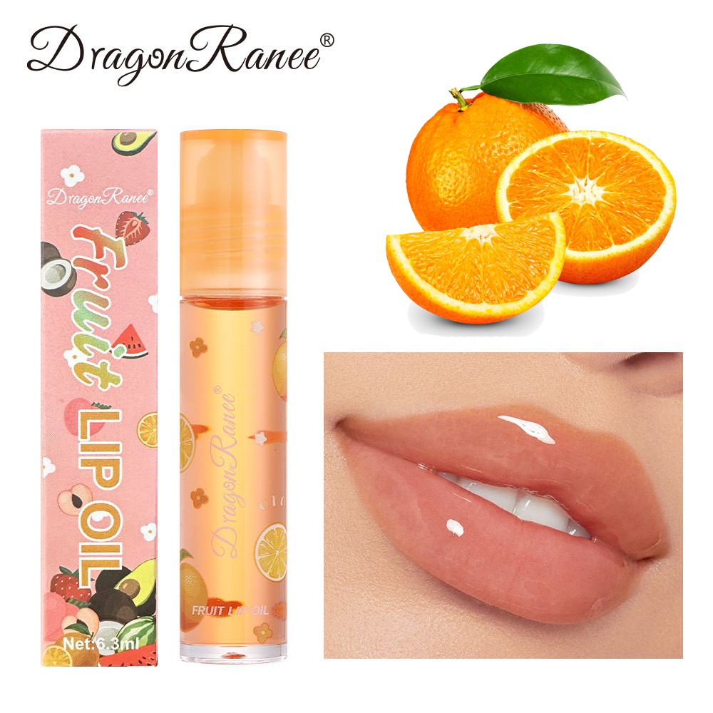 Фруктовый роликовый блеск для губ 04 АПЕЛЬСИН Dragon Ranee, 6,3 мл.
