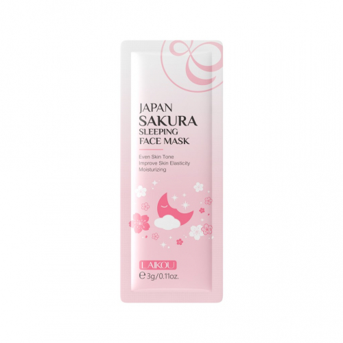 Ночная несмываемая маска для лица с сакурой LAIKOU Sakura Sleeping Face Mask, 3 гр.