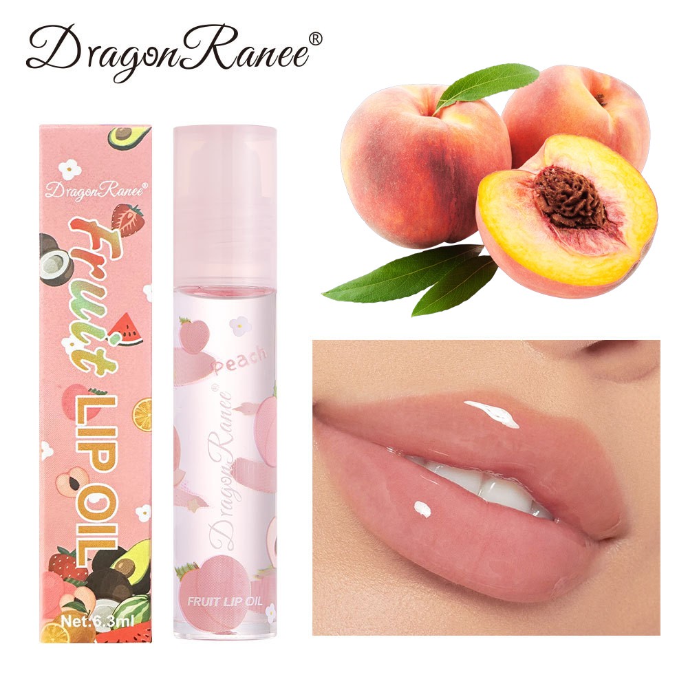 Фруктовый роликовый блеск для губ 03 ПЕРСИК Dragon Ranee, 6,3 мл.
