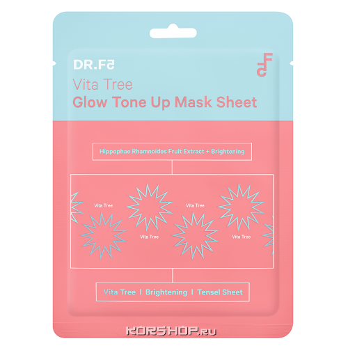 Витализирующая маска для выравнивания тона и сияния Vita Tree Glow Tone Up Mask Sheet DR.F5, Корея, 23 г Акция