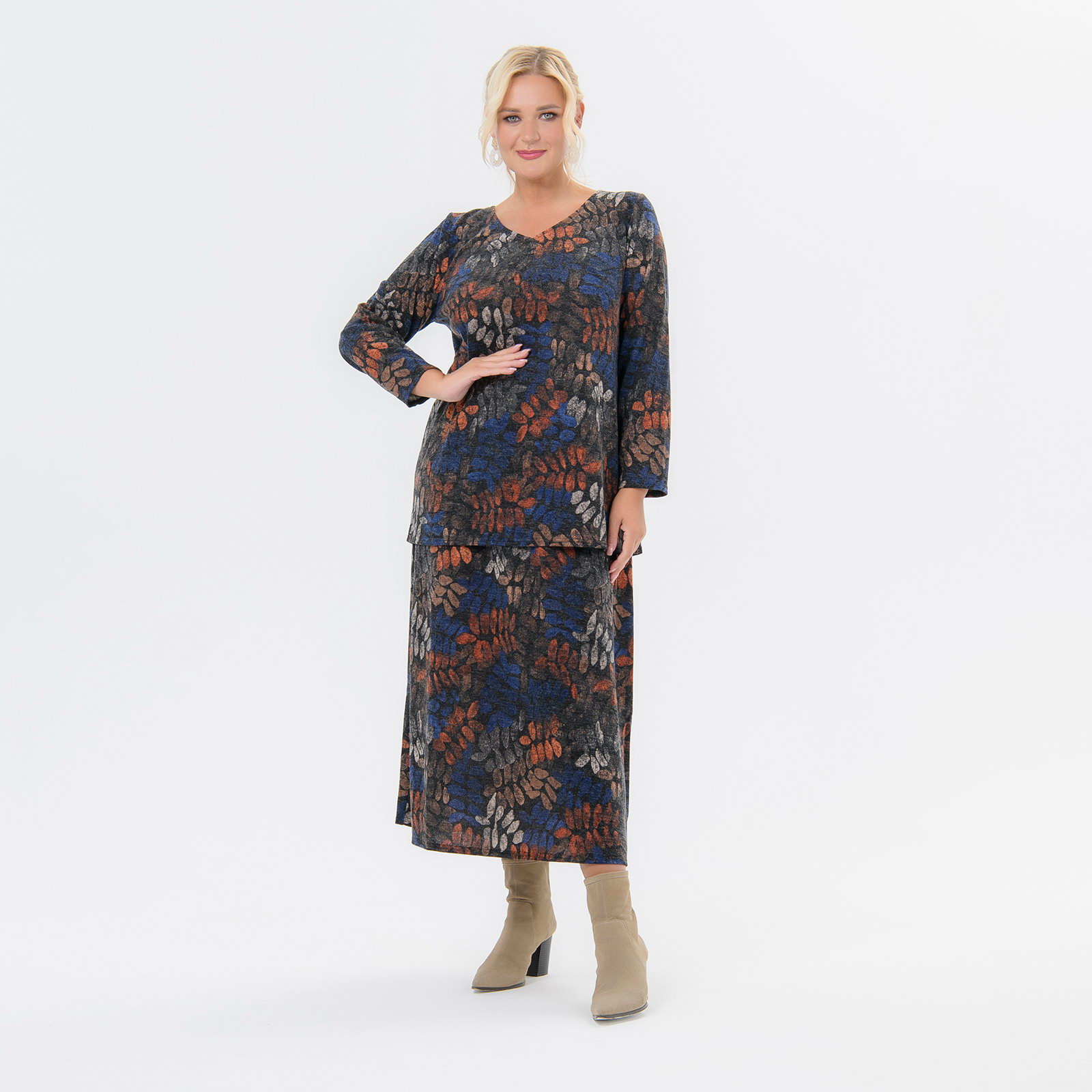 Блуза, джерси - ангора, принт