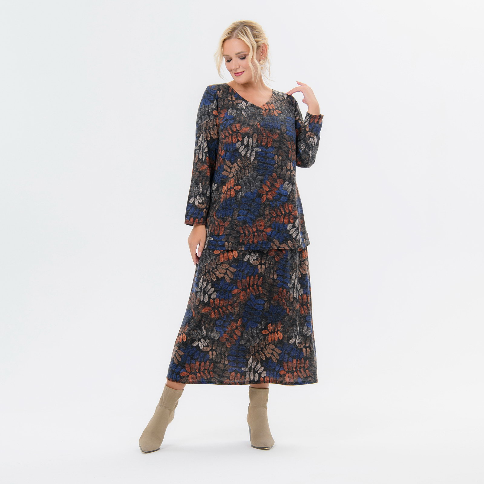 Блуза, джерси - ангора, принт