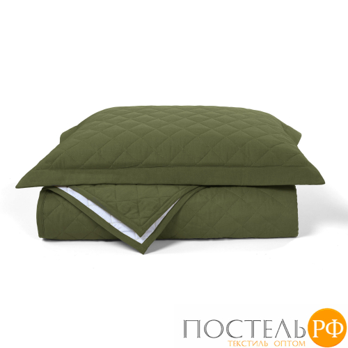 Покрывало HAMPTON 35% лён,35%тенсель,30% хлопок olive (оливковый) 240X260, 50х70 (2шт.) CASUAL AVENUE / Lappartement