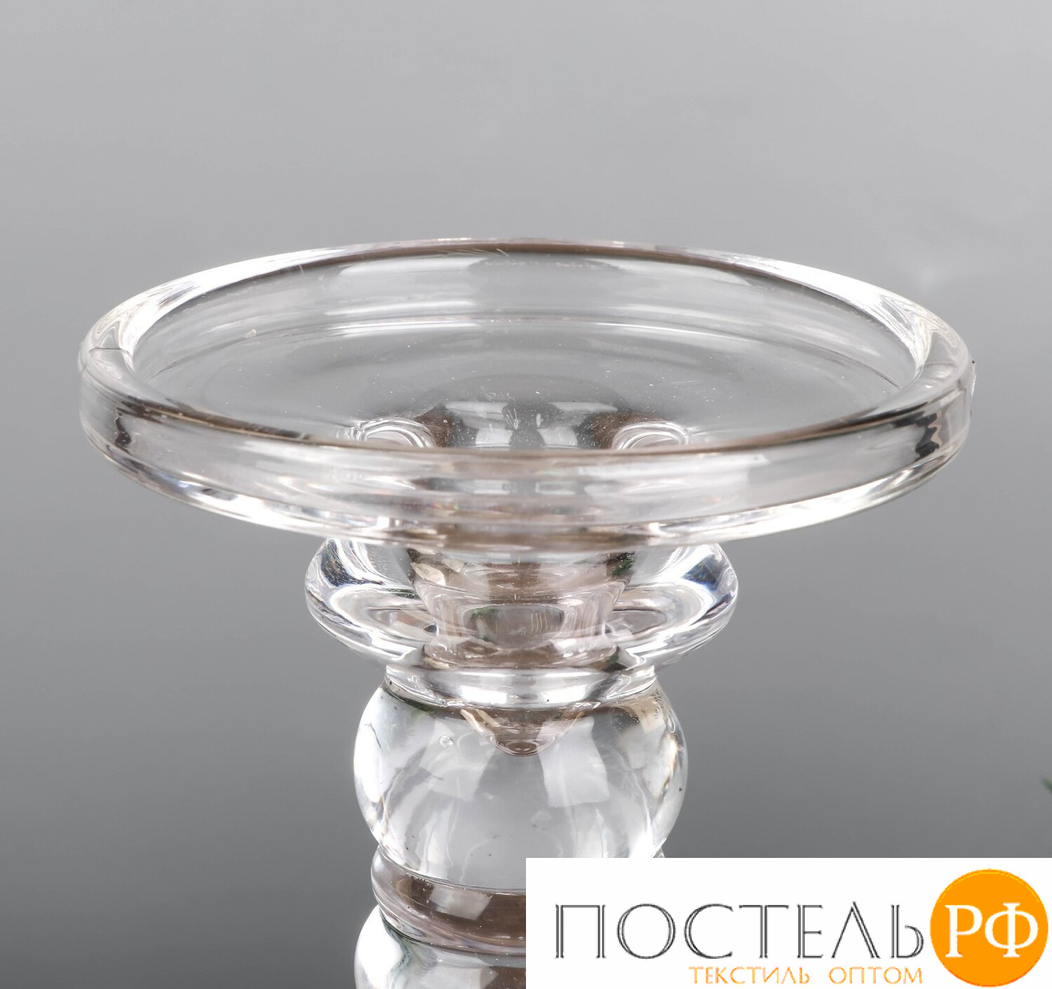 Подсвечник стекло на 1 свечу Нео прозрачный 24х11х11 см 4543461