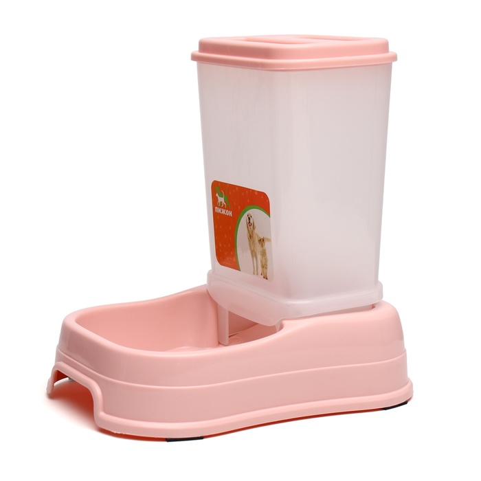 Автокормушка 1.5 л, 23.5×16×24 см, розовая