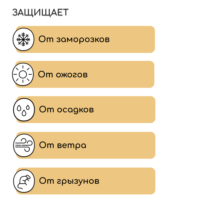 Чехол для растений, конус на завязках, 250×160 см, спанбонд с УФ-стабилизатором, плотность 60 г/м², МИКС, Greengo