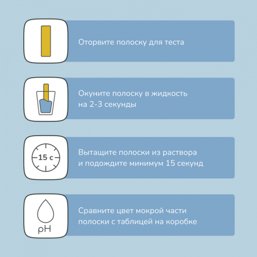 Лакмусовая бумага для измерения кислотности воды, набор 80 шт.