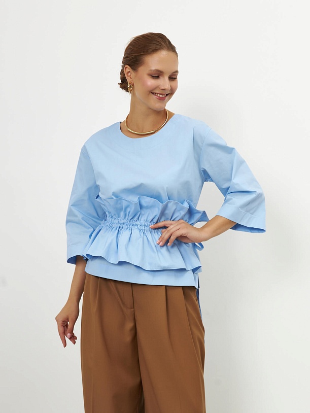 Блуза со съемным воланом (арт. 07641-4)