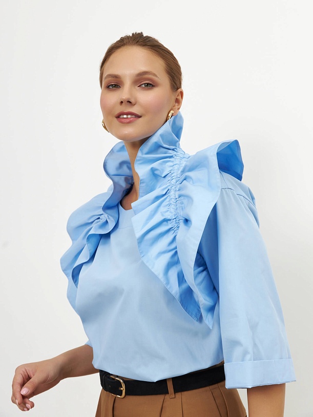 Блуза со съемным воланом (арт. 07641-4)