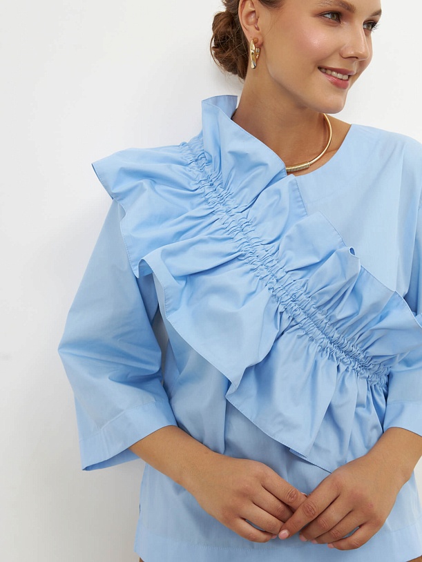 Блуза со съемным воланом (арт. 07641-4)