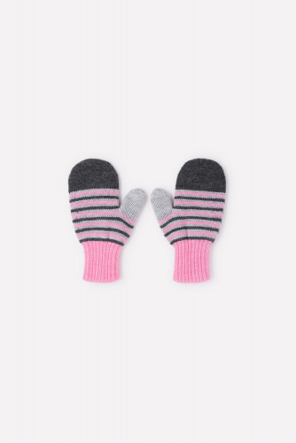 Crockid Варежки КВ 10009/24ш ярко-розовый, серый Crockid