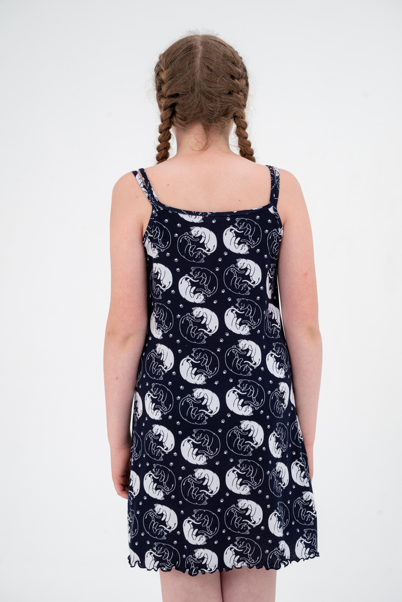 Ночная сорочка детская из кулирки Оливия кошки