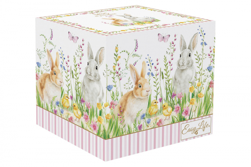 Кружка, 350 мл, фарфор P, белая, Кролики и цыплята, Happy Easter, 62779