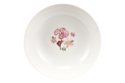 Тарелка суповая, 20х5 см, 750 мл, фарфор P, розовая, Примула, Primula, 63003