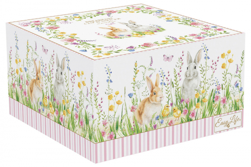 Пара чайная, 1 перс, 2 пр, 370 мл, фарфор P, белая, Кролики и цыплята, Happy Easter, 62786