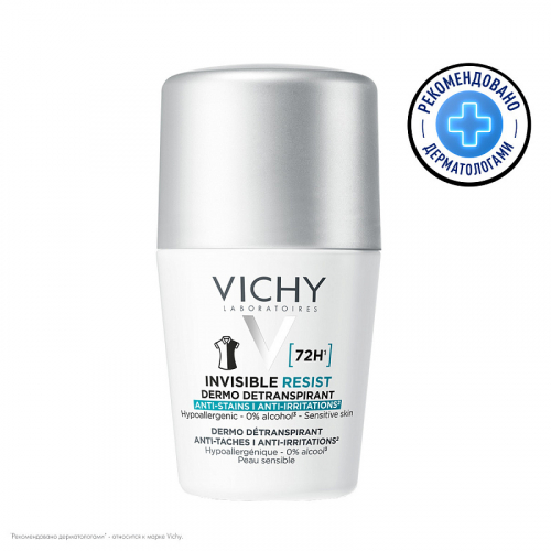VICHY Дезодорант-антиперспирант Invisible защита от пота 72 часа, 50 мл