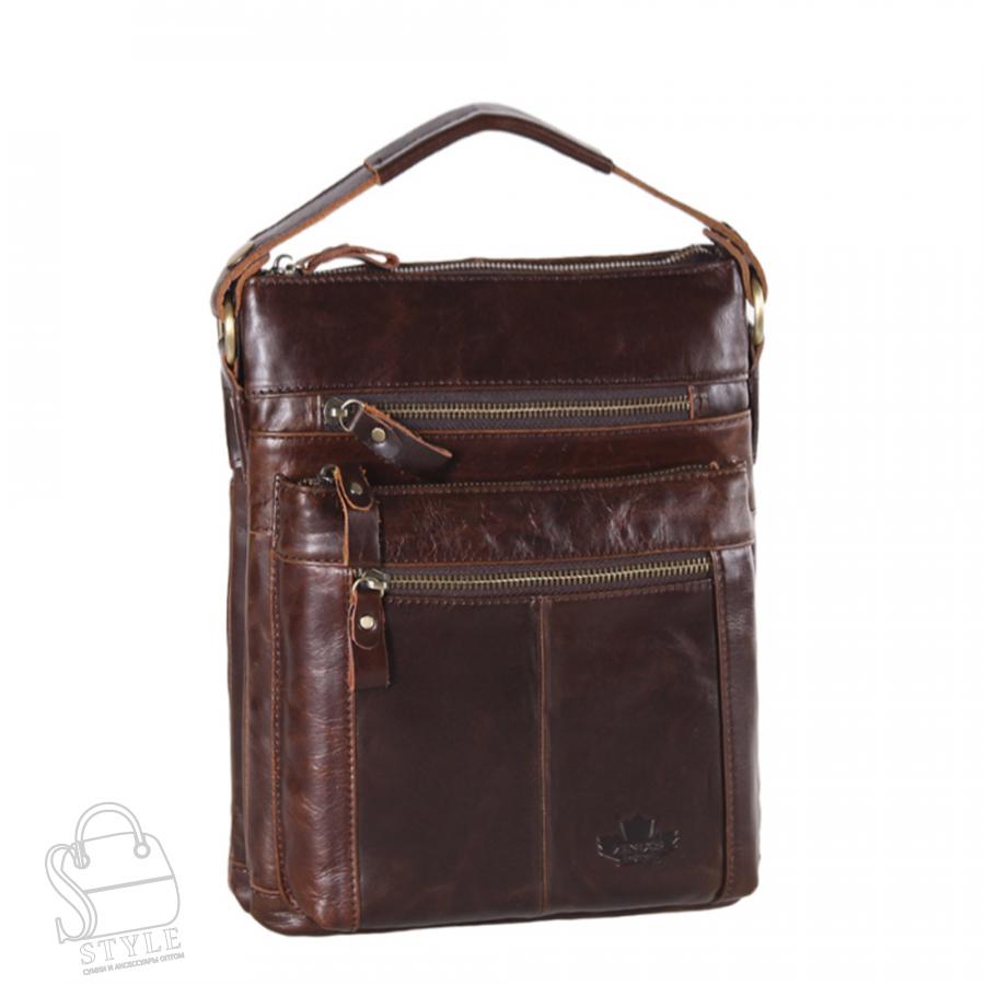 Сумка мужская кожаная 7615Z coffee Zinimxs