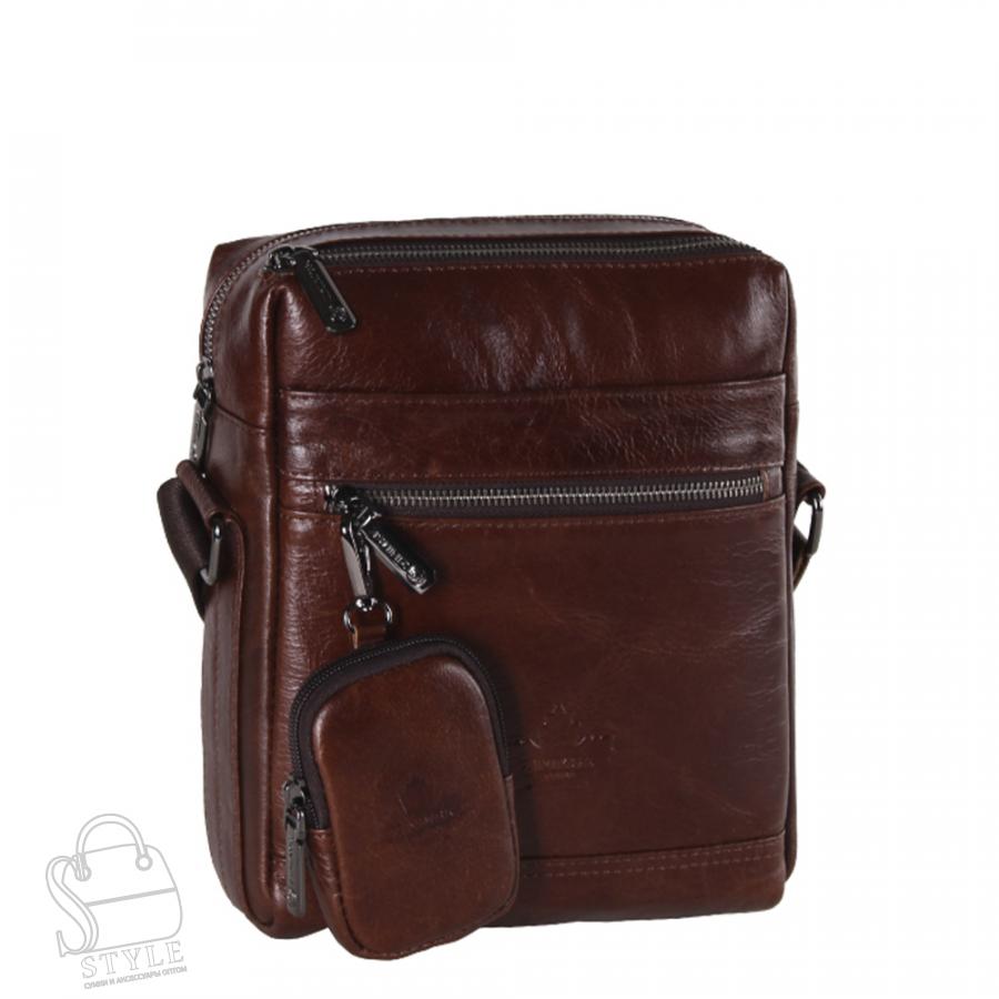 Сумка мужская кожаная 6881-2Z brown Zinimxs в Новосибирске