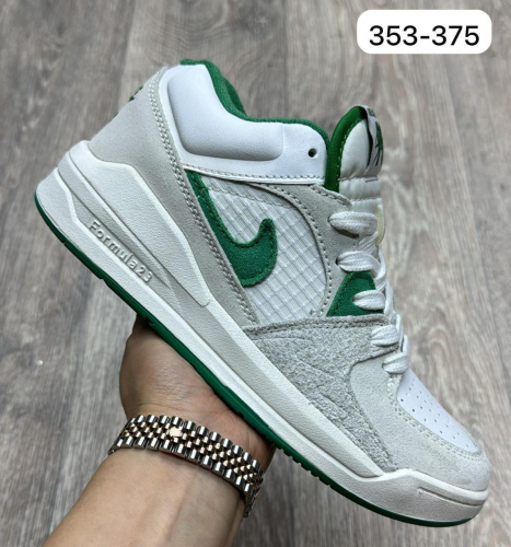 Sport + NK UB353-375КZ Кеды бел-зел кожа+замша