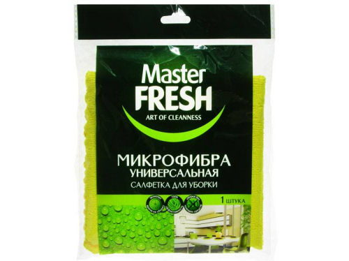 Салфетка микрофибра универсальная 1шт Master FRESH 30*30см, 250г