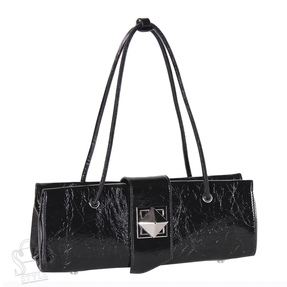 Сумка женская кожаная 3287Q black Polina&Eiterou