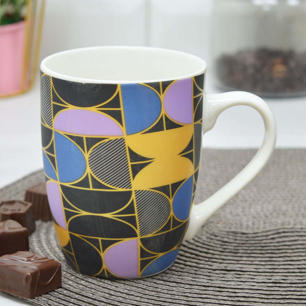 Кружка 350мл керамическая, цвет в ассортименте, NN-1008341