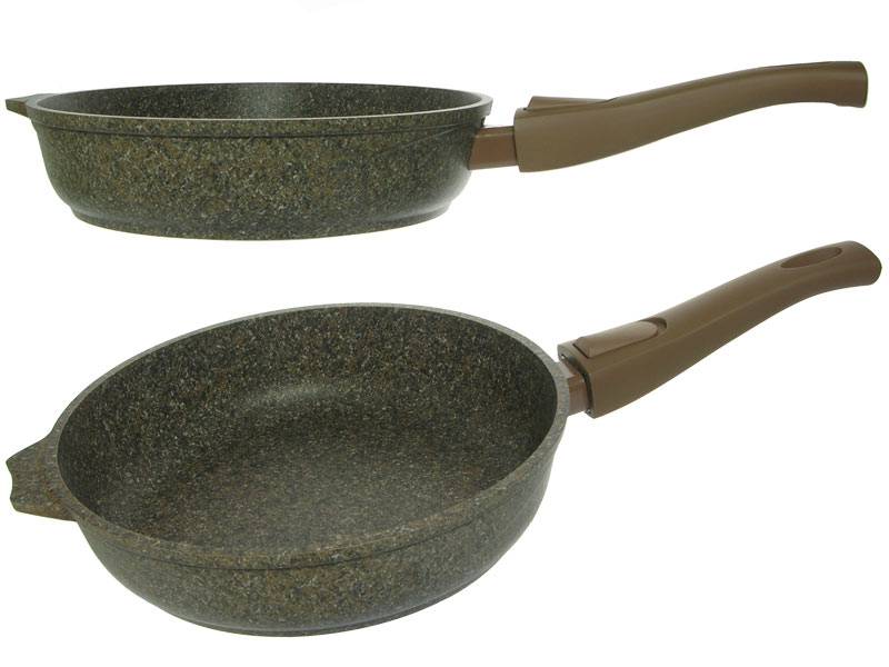 Сковорода 26см Premium mokko со съемной ручкой