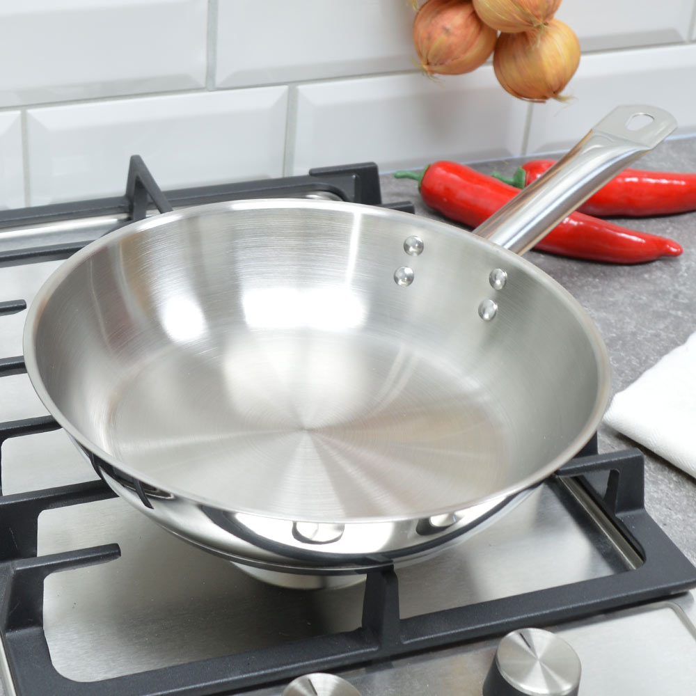 Сковорода 24см Общепит без крышки, корпус 0,6мм индукция ТРС 3,5мм