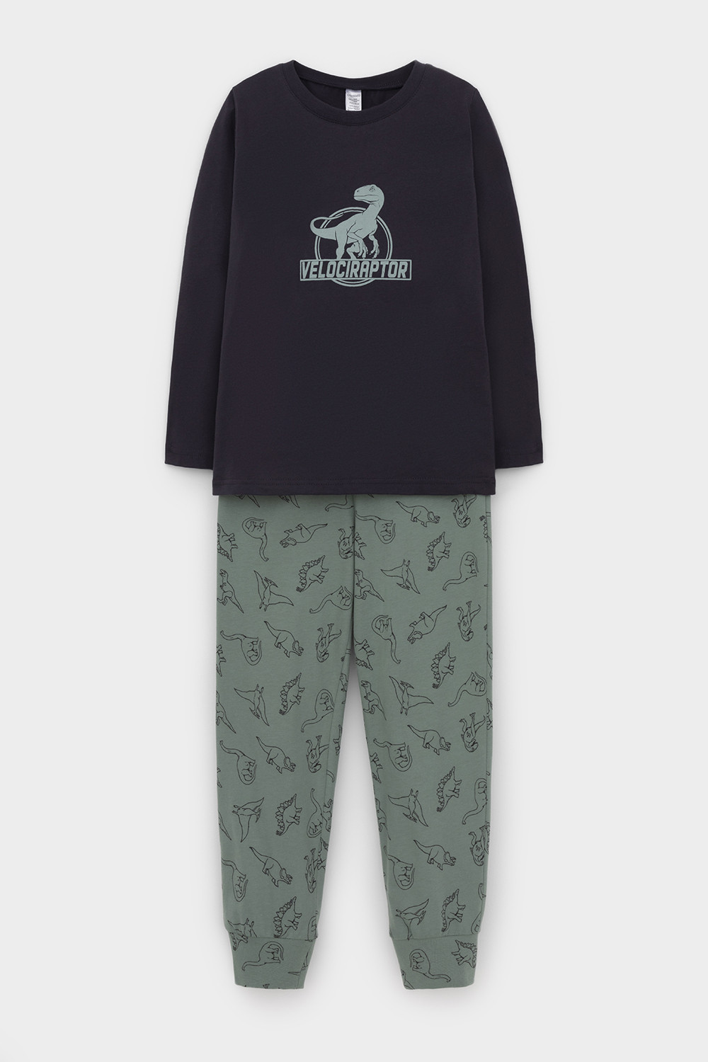 Crockid Пижама К 1606 графит, дино друзья Crockid